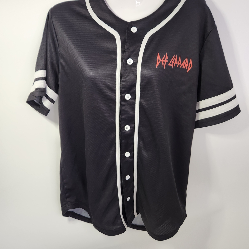 Black baseball  Jersey  Def Lepord Concert Shirt Size‎ M